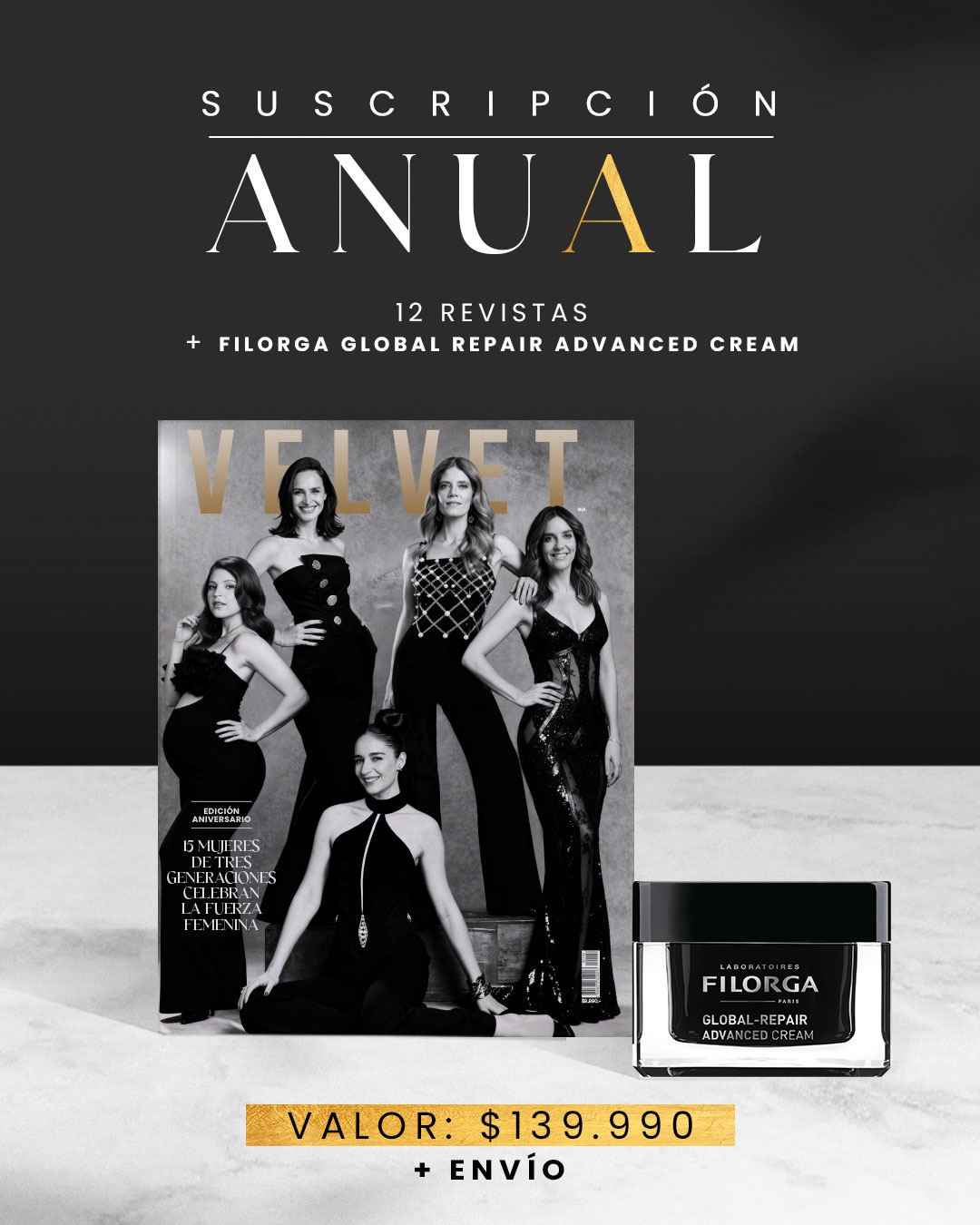 Suscripción Papel y Digital Anual + Filorga Global Repair Advanced Cream